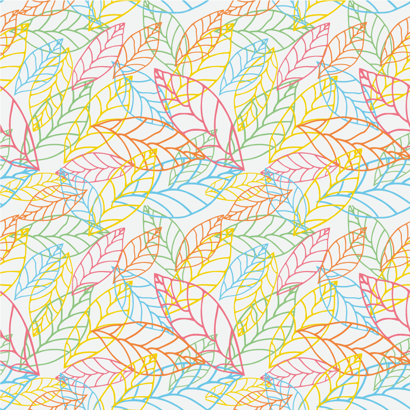 Tapis vinyle plantes design feuilles néon - TenStickers