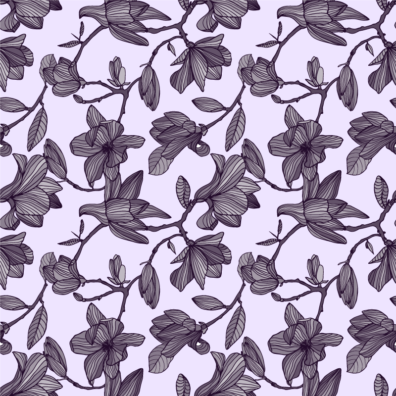 Tapis vinyle plantes design mignonne de magnolia - TenStickers