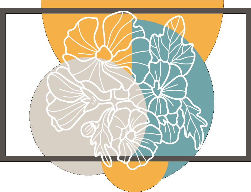 Tapis vinyle plantes rectangle minimaliste mignon - TenStickers