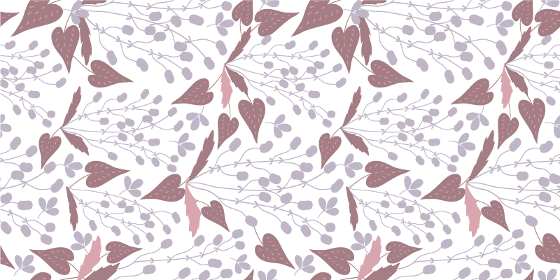 Tapis vinyle plantes motif fleurs vintage pastel - TenStickers