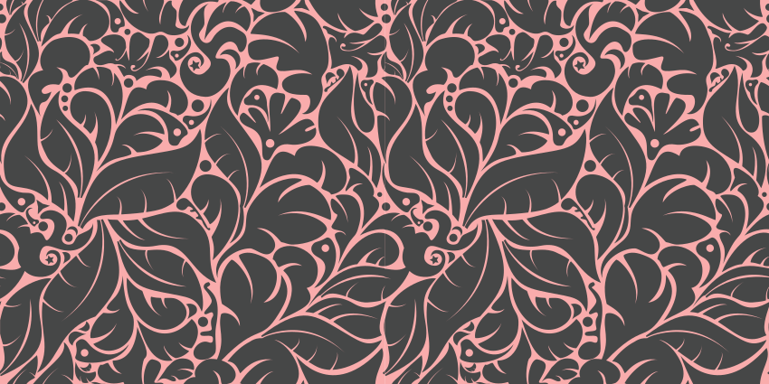 Tapis vinyle plantes motif floral vintage - TenStickers