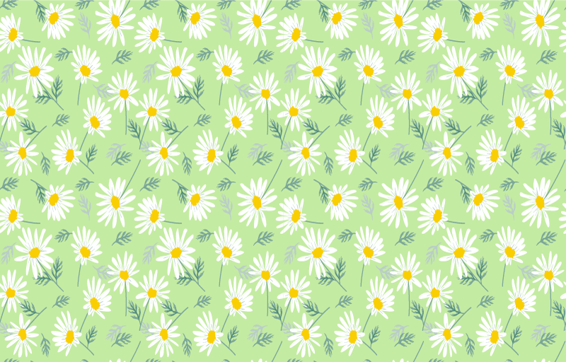 Tapis vinyle plantes motif fleurs de printemps - TenStickers