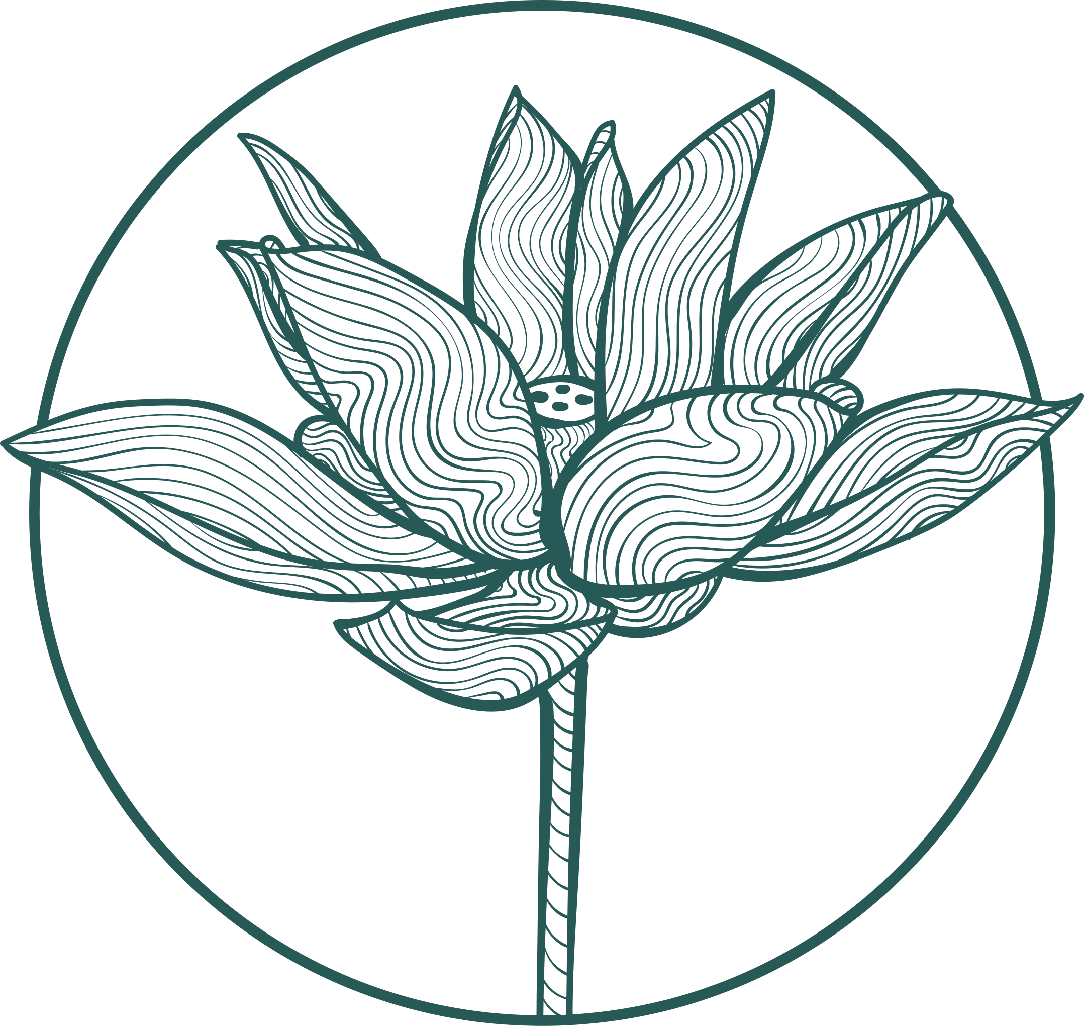 Tapis vinyle plantes illustration de fleur de lotus - TenStickers