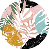 Tapis vinyle plantes motif floral abstrait coloré - TenStickers