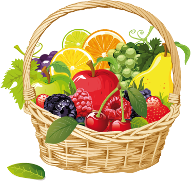 Tapis vinyle cuisine panier de fruits - TenStickers
