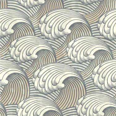 Tapis vinyle salle à manger vagues vintage - TenStickers