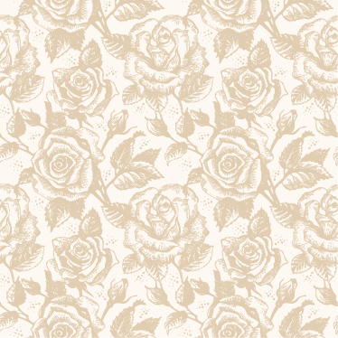 Tapis vinyle salle à manger beige vintage roses - TenStickers