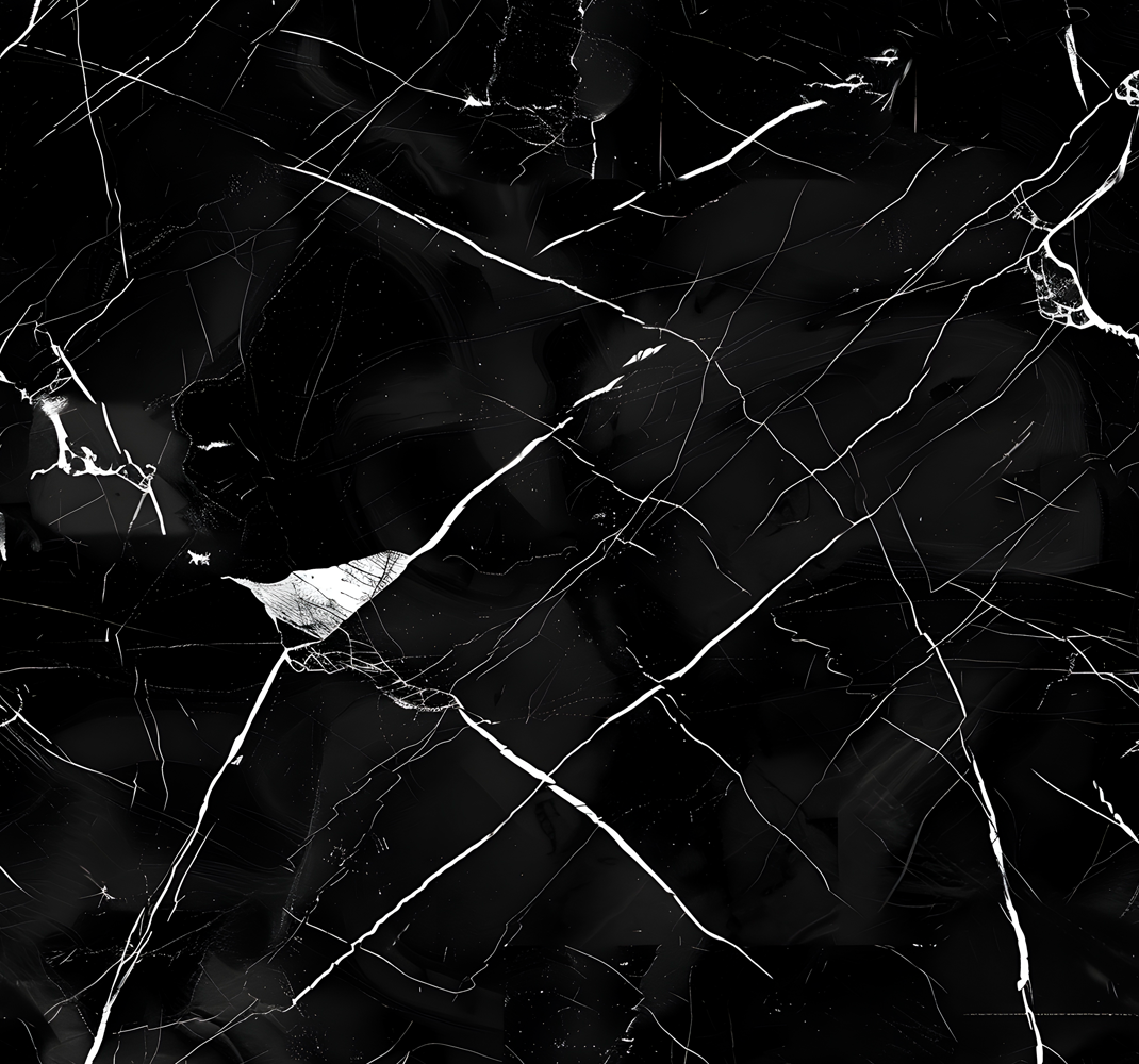 Tapis vinyle salle à manger marbre noir pour table - TenStickers