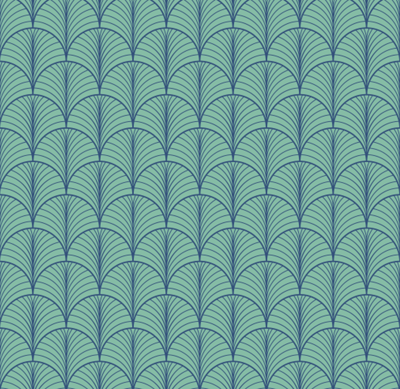Tapis vinyle salle à manger vert bleu - TenStickers