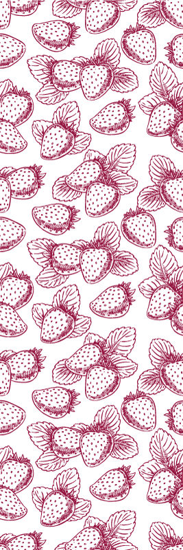 Tapis vinyle cuisine motif fraises mignon et sans fin - TenStickers