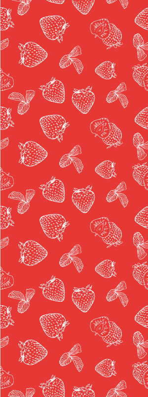 Tapis vinyle cuisine motif fraises sans couture - TenStickers