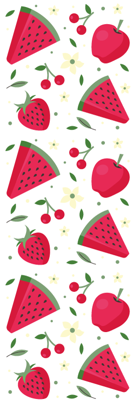 Tapis vinyle cuisine motif de différents fruits - TenStickers