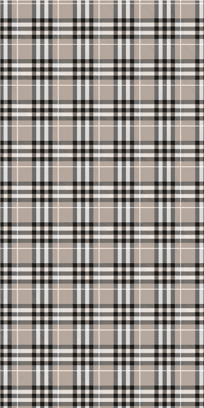 Tapis vinyle cuisine motif tartan écossais gris - TenStickers