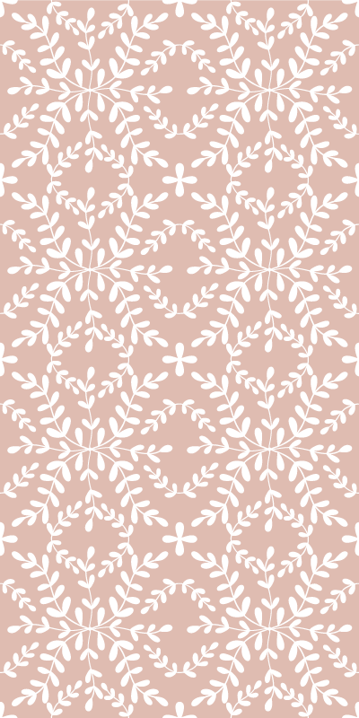 Tapis vinyle plantes motif feuilles ornementales vintage - TenStickers