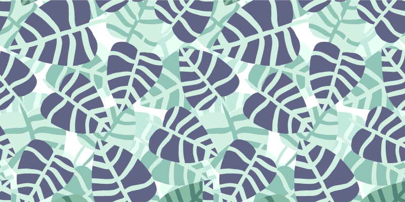 Tapis vinyle plantes motif fleurs tropicales colorées - TenStickers