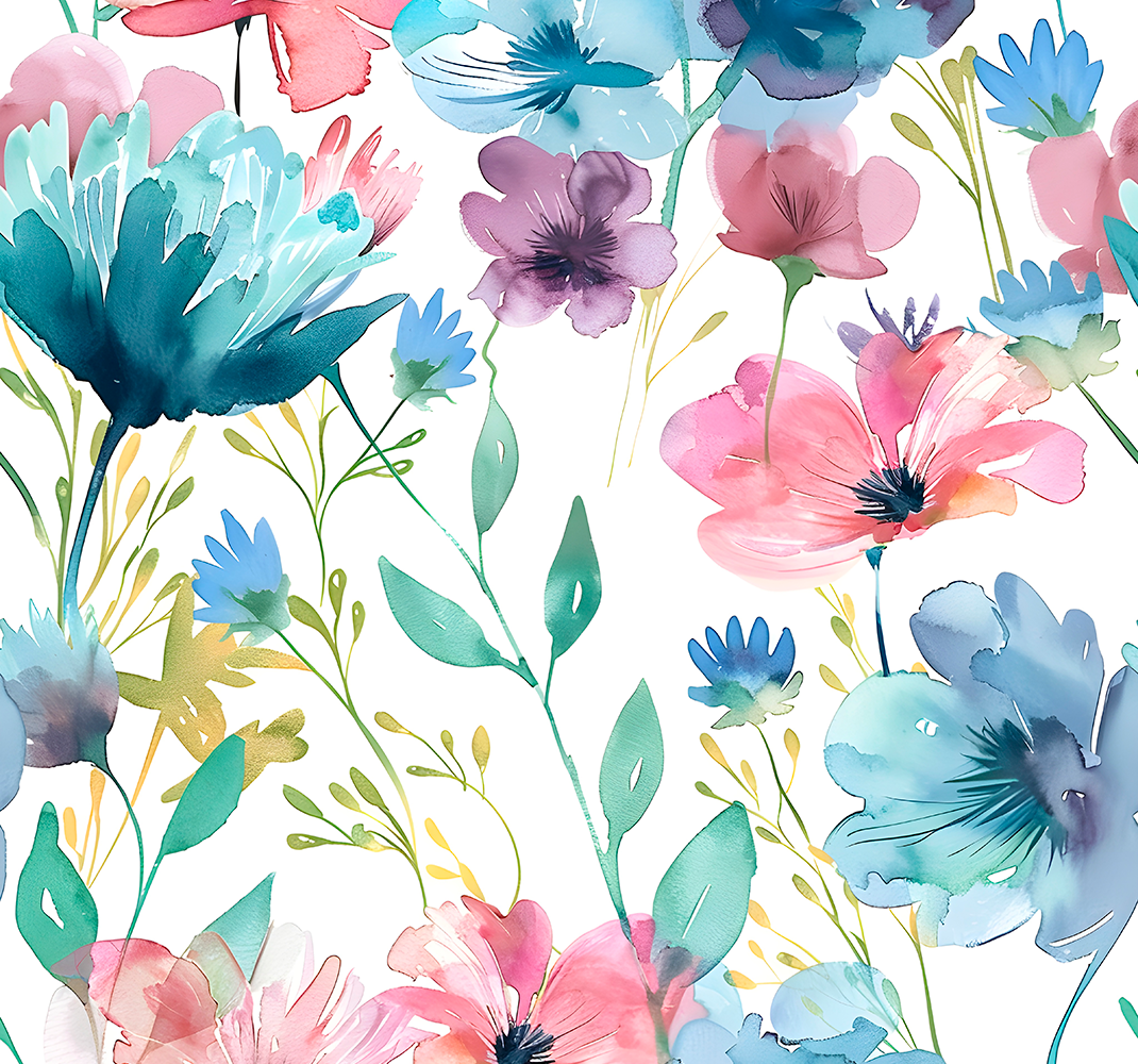 Tapis vinyle plantes fleurs sauvages d'été - TenStickers