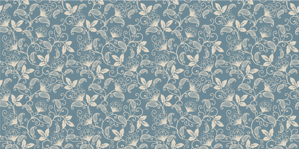 Tapis vinyle plantes motif floral - TenStickers