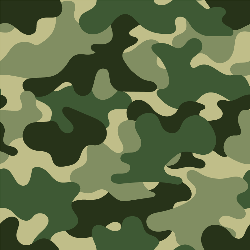Tapis vinyle plantes motif camouflage - TenStickers