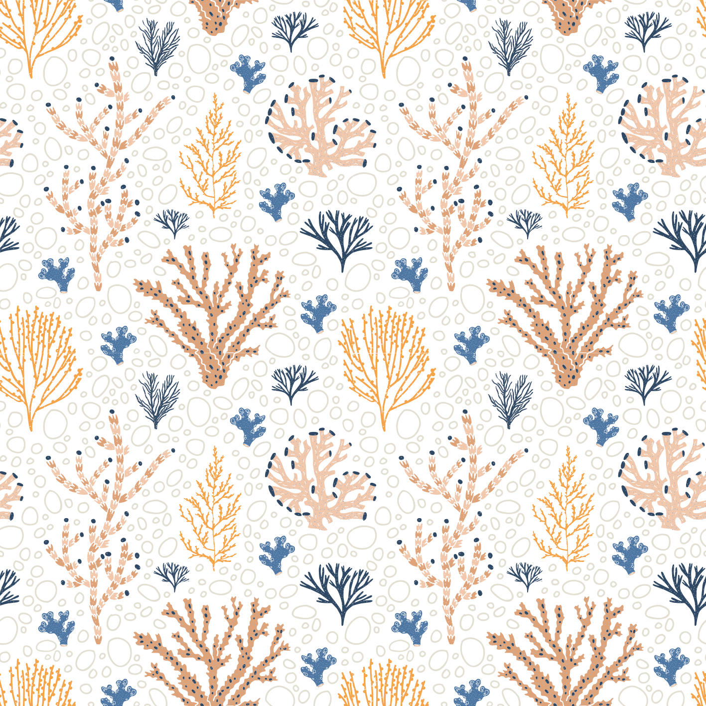 Tapis vinyle plantes motif corail élégant - TenStickers