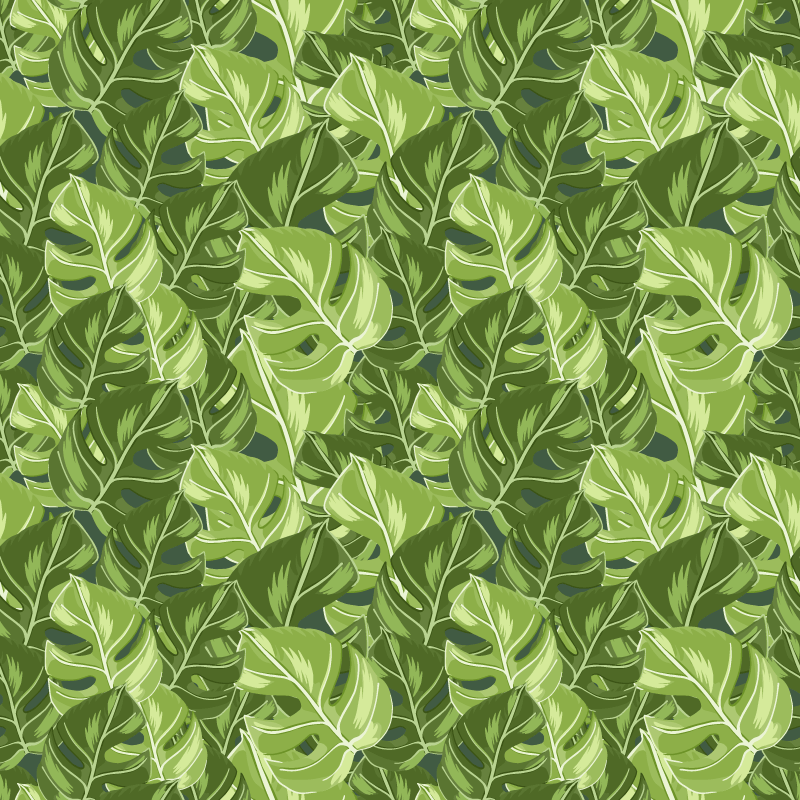 Tapis vinyle plantes motifs de feuilles luxuriantes - TenStickers