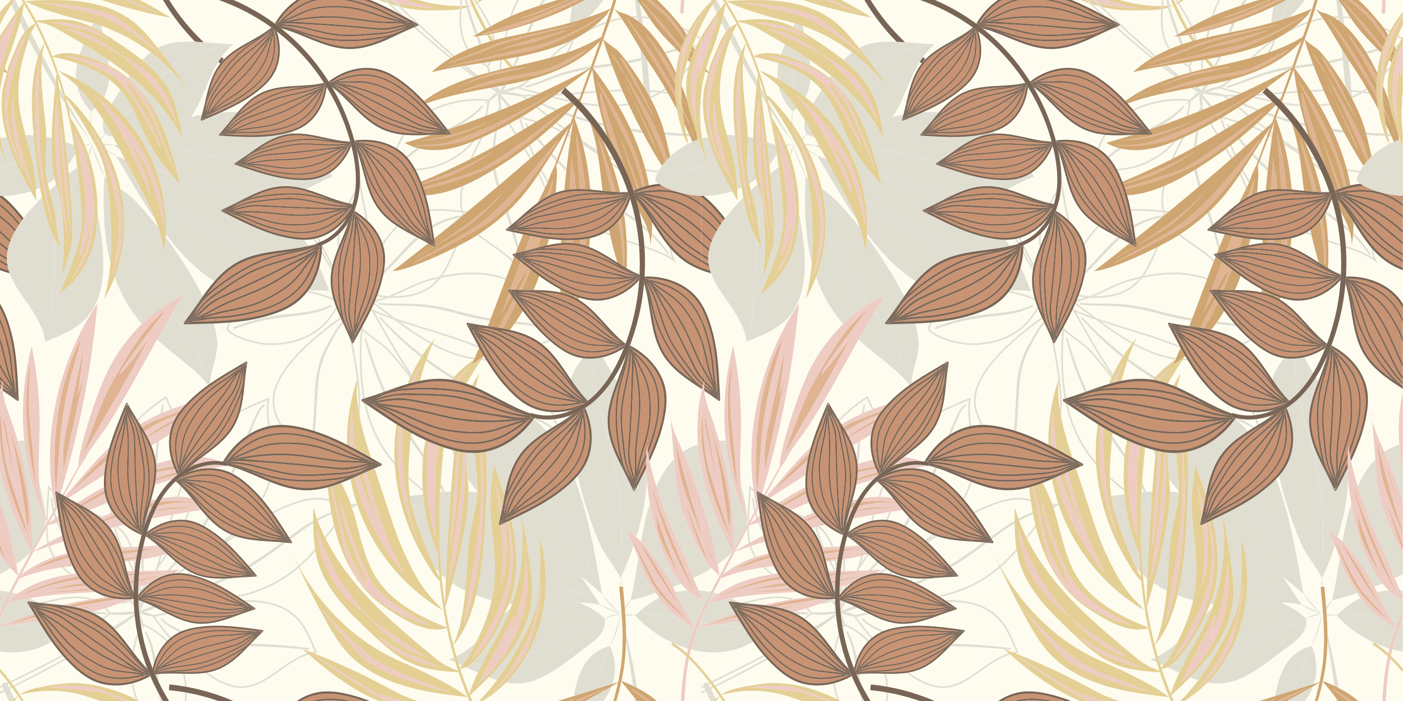 Tapis vinyle plantes inspiration feuilles élégantes - TenStickers