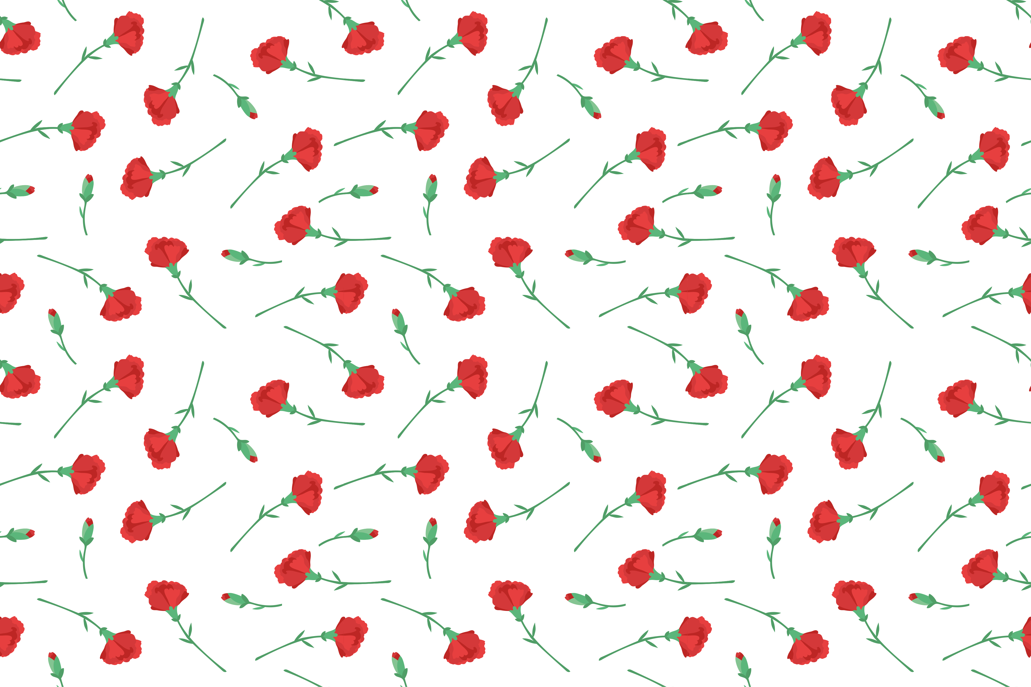 Tapis vinyle chambre motifs œillets floraux - TenStickers