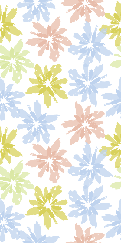 Tapis vinyle chambre autocollant floral pour fenêtre - TenStickers