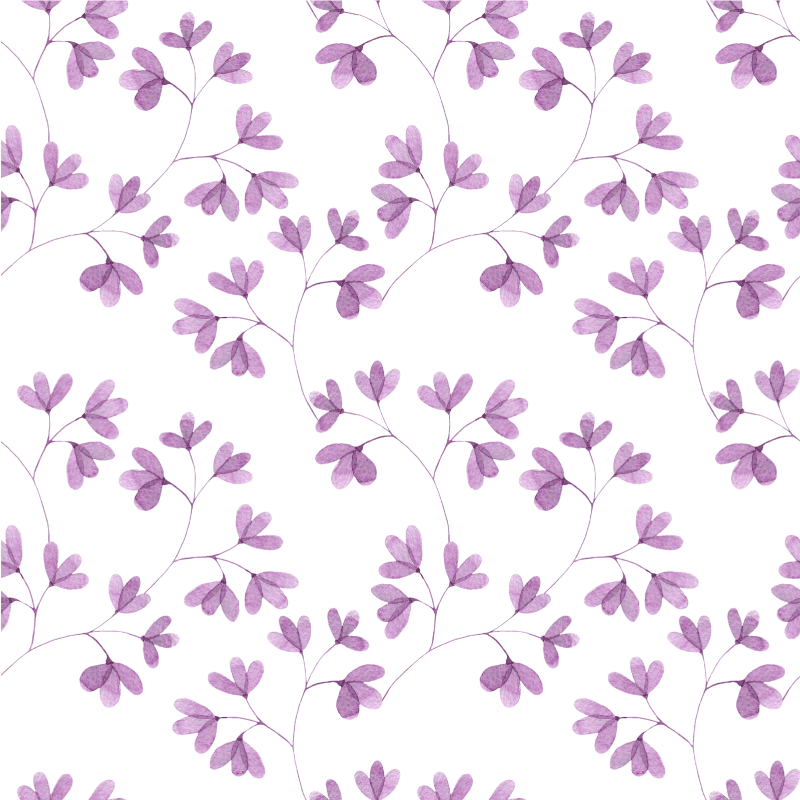 Tapis vinyle chambre motif floral violet - TenStickers
