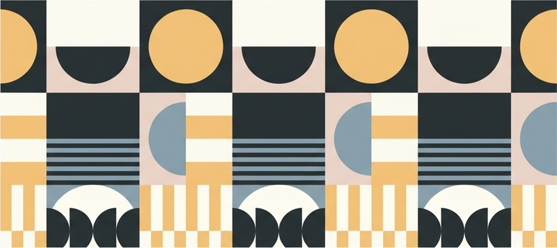 Tapis vinyle salon motif moderne abstrait - TenStickers