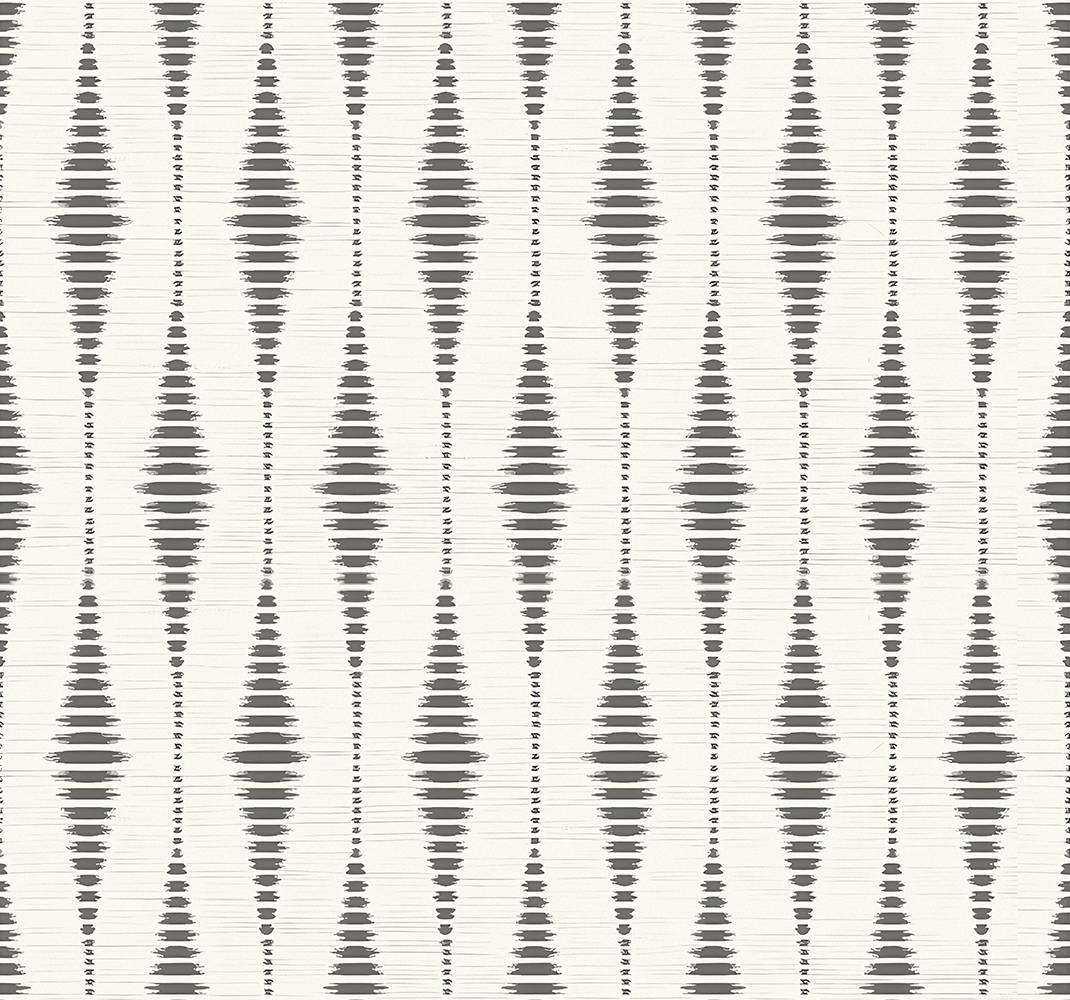 Tapis vinyle géométrique rabaul ikat gris et beige - TenStickers