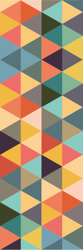 Tapis vinyle géométrique motifs géométriques multicolores - TenStickers