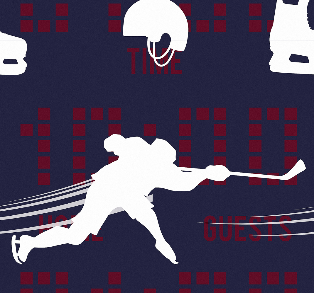 Tapis vinyle chambre joueur de hockey - TenStickers
