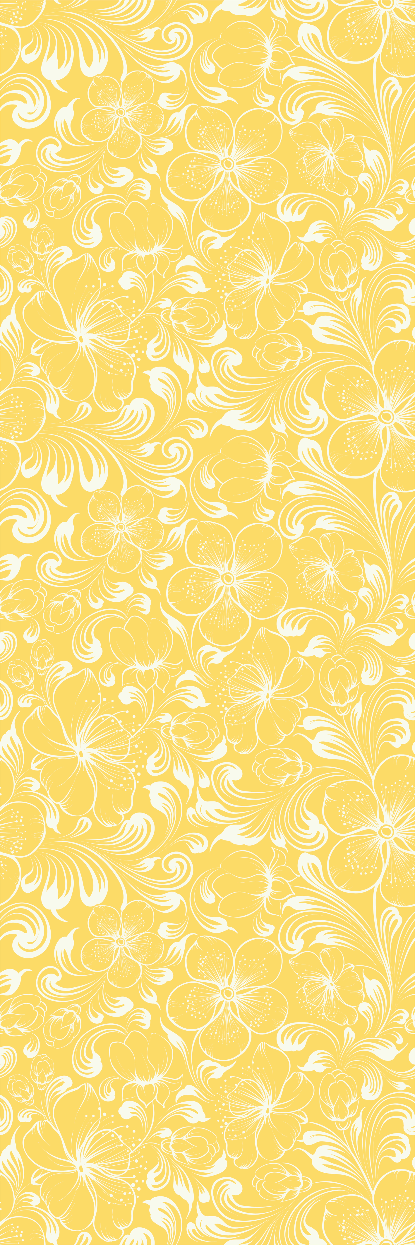 Tapis vinyle chambre fleurs jaunes style grandmillénaire - TenStickers
