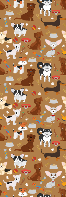 Tapis vinyle chambre motifs de chiens mignons - TenStickers
