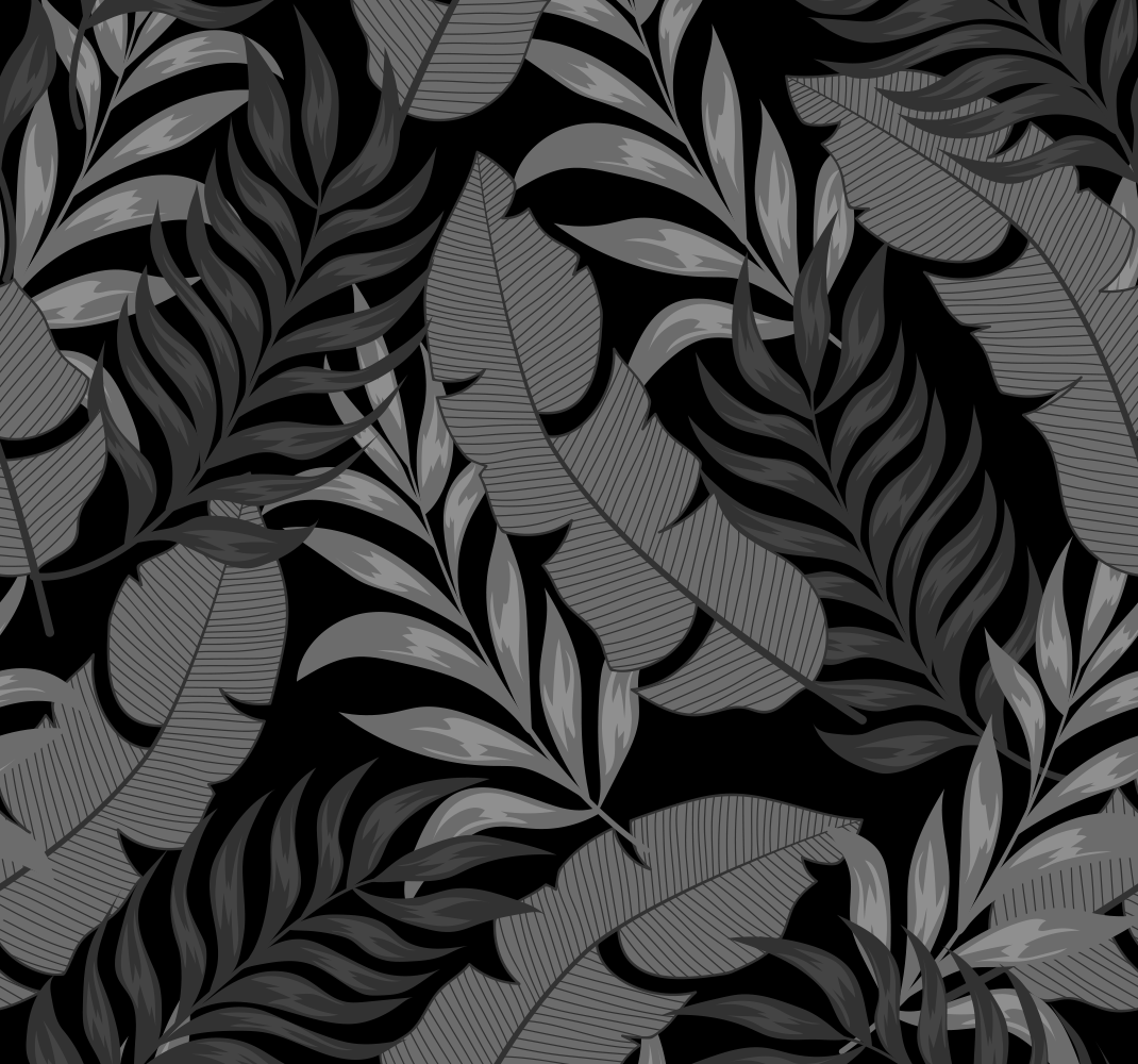 Tapis vinyle chambre feuilles de jungle sombre - TenStickers