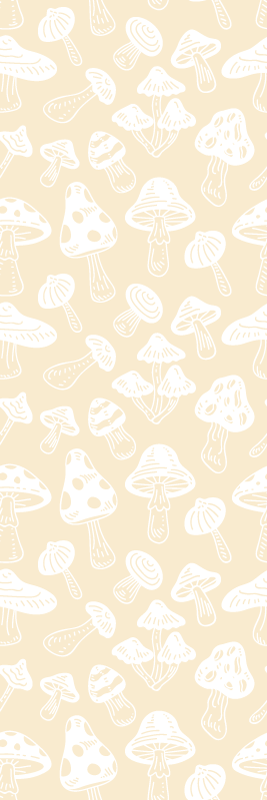 Tapis vinyle chambre designs de champignons beiges - TenStickers