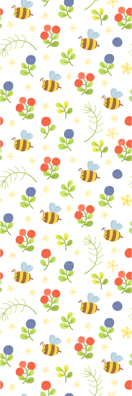 Tapis vinyle chambre design mignon abeilles bébé - TenStickers