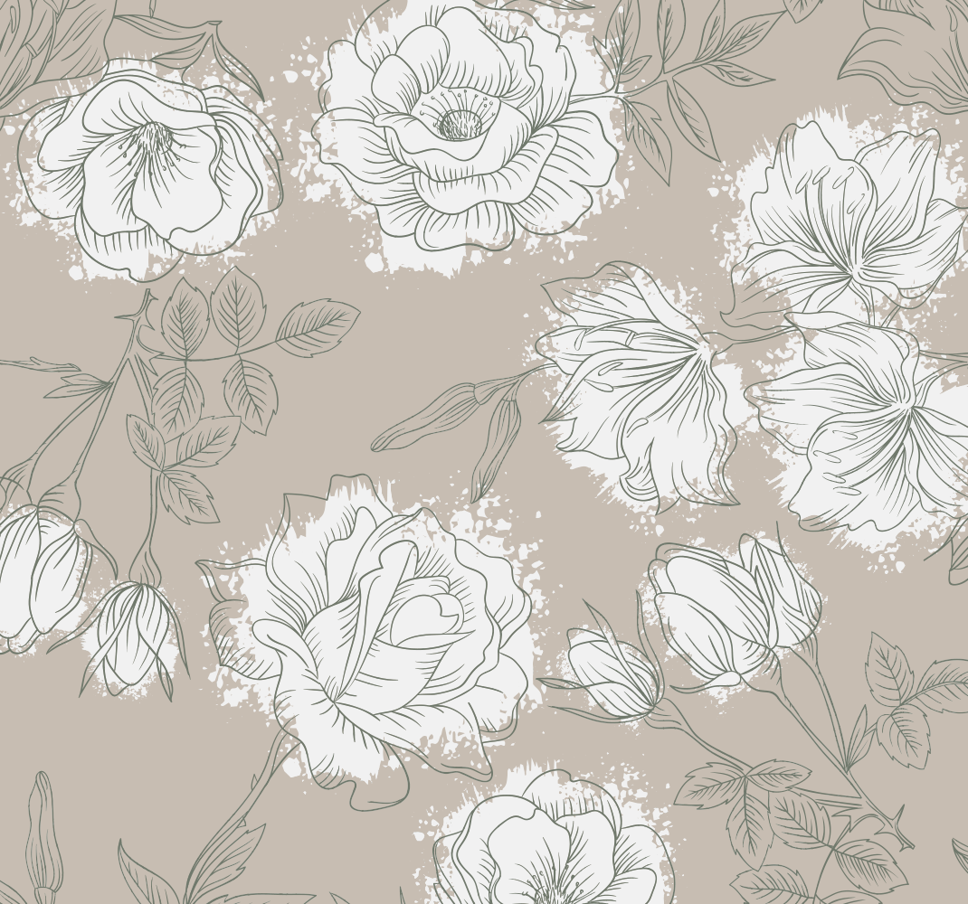 Tapis vinyle chambre style vintage pivoine - TenStickers