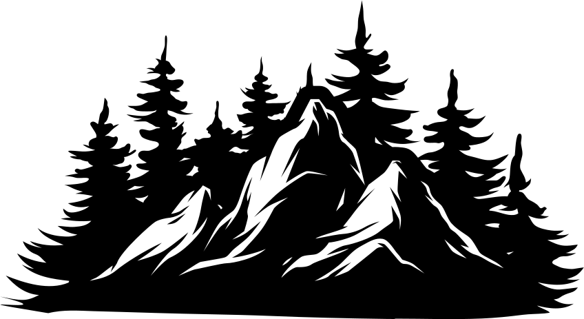 Tapis vinyle nature paysage de montagnes - TenStickers