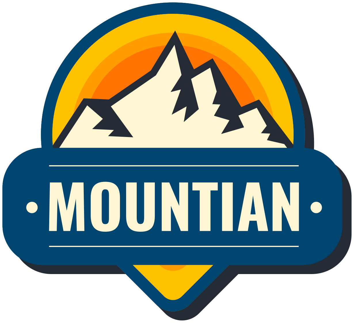 Tapis vinyle nature logo explorateurs de montagne - TenStickers
