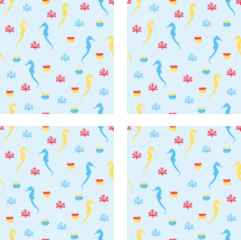Tapis vinyle nature hippocampe nature splash - TenStickers