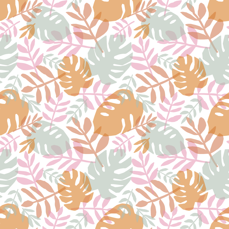 Tapis vinyle nature motif de feuilles verdoyantes - TenStickers