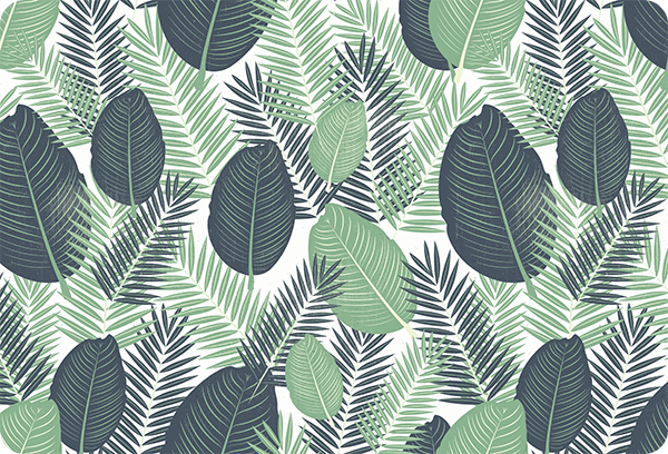 Tapis vinyle plantes végétation verte de jungle - TenStickers