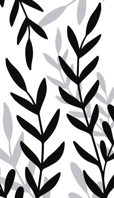 Tapis vinyle plantes feuille vinyle translucide - TenStickers
