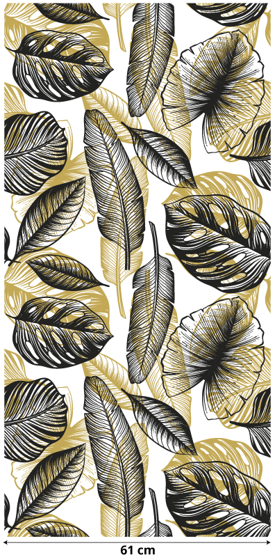 Tapis vinyle plantes élégantes tropicales - TenStickers