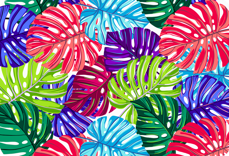 Tapis vinyle plantes monstera tropicale - TenStickers