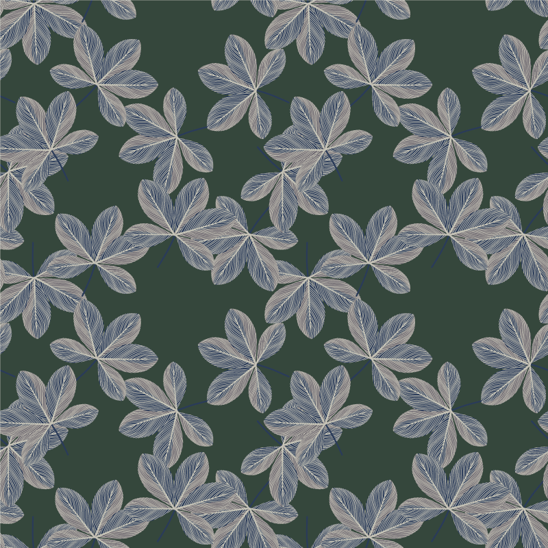 Tapis vinyle plantes design de feuilles sombres - TenStickers