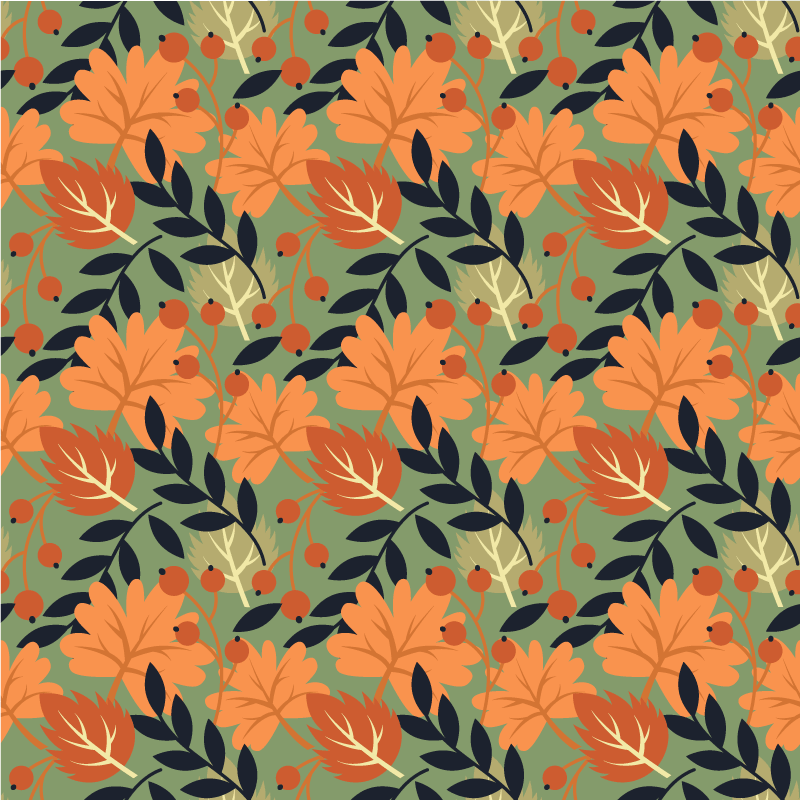 Tapis vinyle plantes grand design de feuilles d'automne - TenStickers