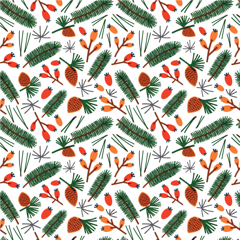 Tapis vinyle plantes motifs feuilles d'automne - TenStickers