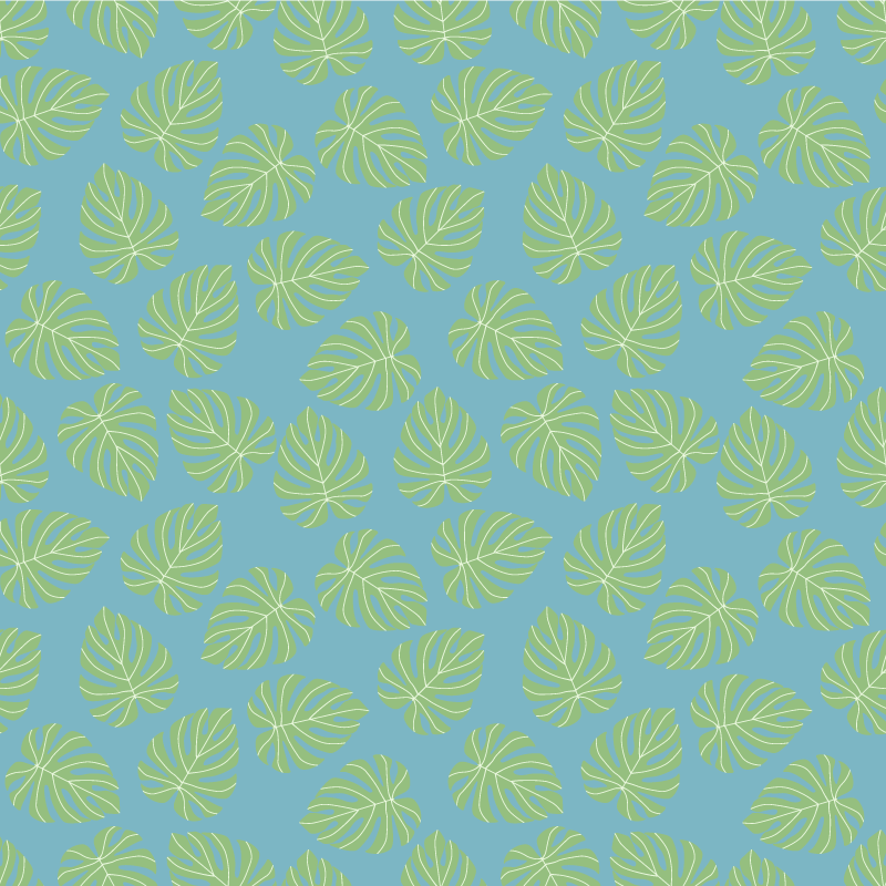 Tapis vinyle plantes design feuilles vertes estivales - TenStickers